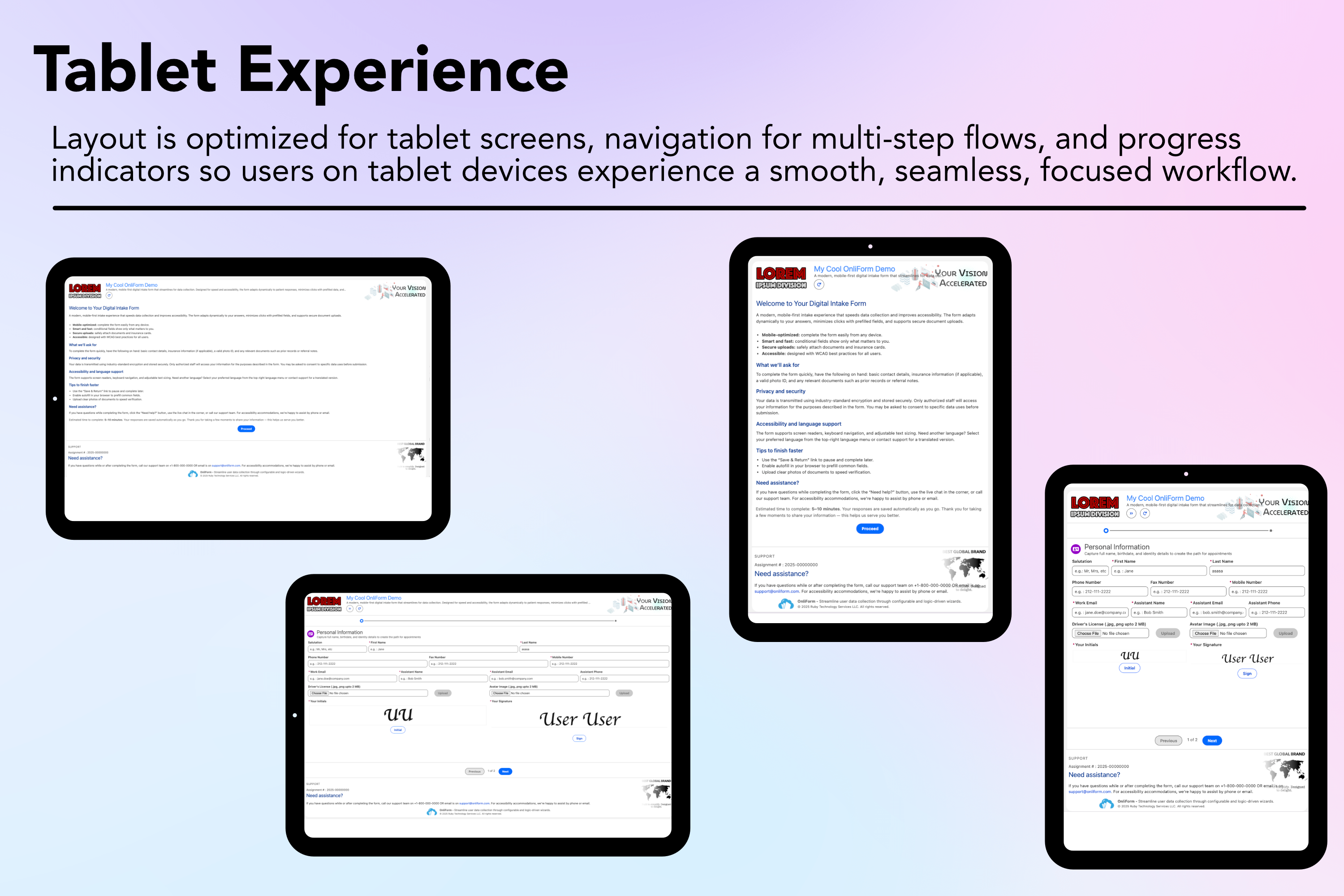 Tablet Experience